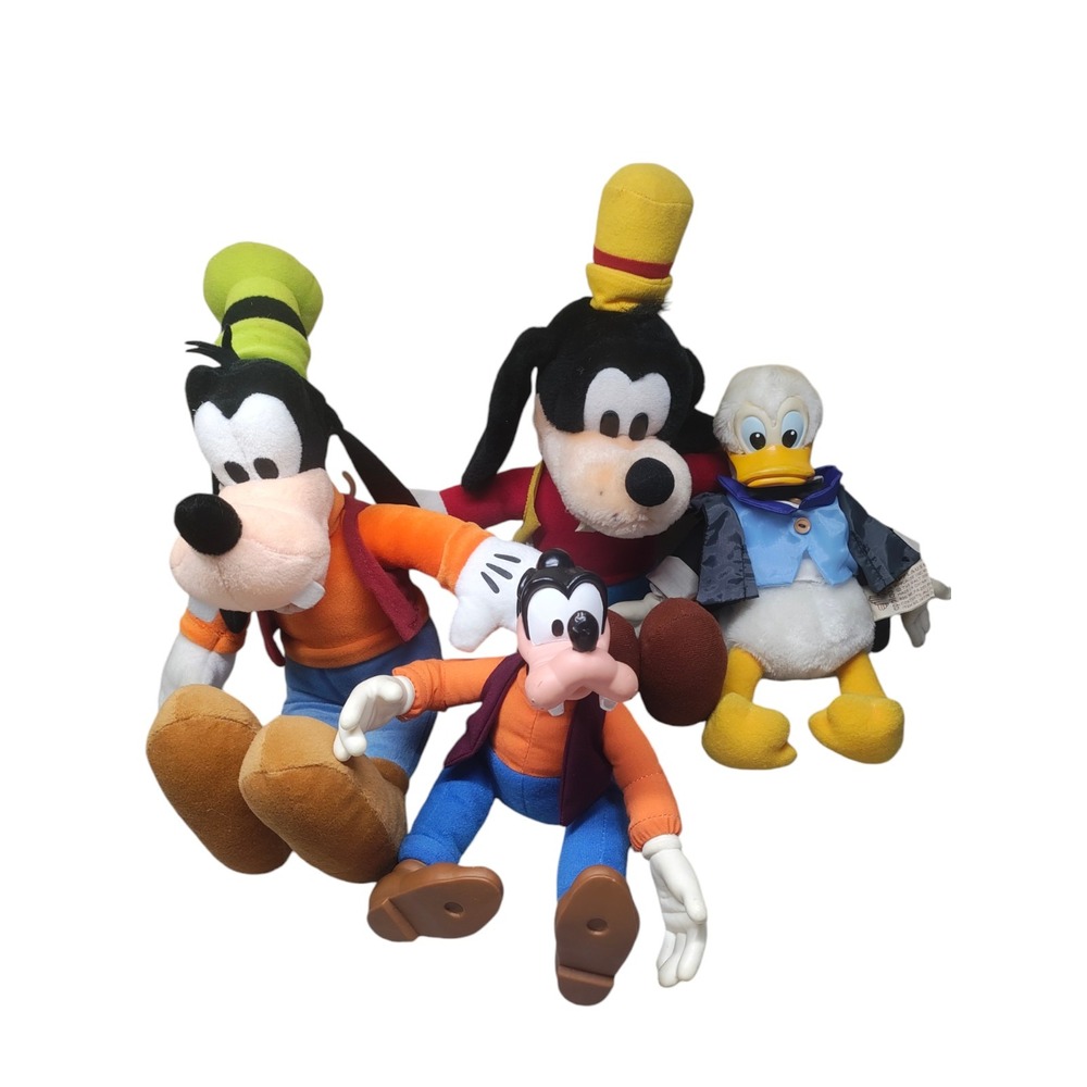 Vintage Goofy Donald Duck Mickey mouse Disney Plush Lot